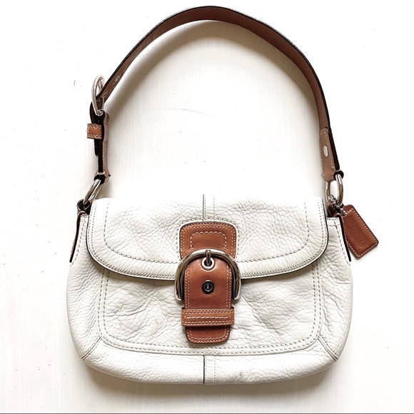 COACH Soho White Genuine Leather Shoulder Bag - Picture 3 of 16